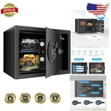 Durable 0.6 Cu Ft Safe: Electronic Lock, Override Keys, Removable Shelf, Home...