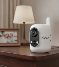 4G LTE Indoor Security Camera, 2K, 355° Pan 60° Tilt, 6000mAh Battery