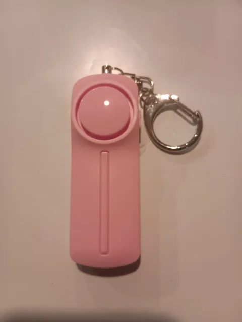  Self Defense Siren Personal Alarm & Led Light, pink, 2 AAA batteries included