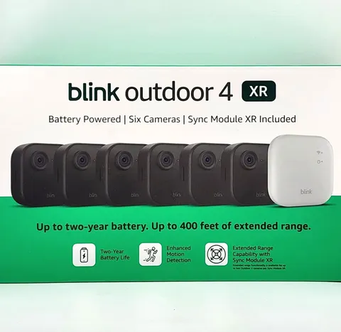 Blink Security Cameras 6 Camera Set Outdoor 4 XR with Sync Module HD Wireless