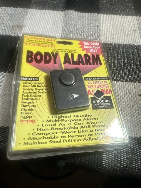 Body Alarm Personal Security Alarm, UP TO 2 HOURS CONTINUOUS SIREN