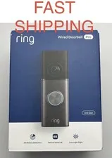 Ring - Wired Doorbell Pro (3rd Gen) Retinal 4K for ultra-clear video, 10x Zoom