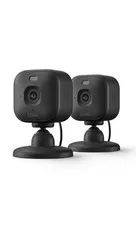 Blink Mini 2K (newest model) Plug in Home & Pet Indoor Security Camera (2 Pack)