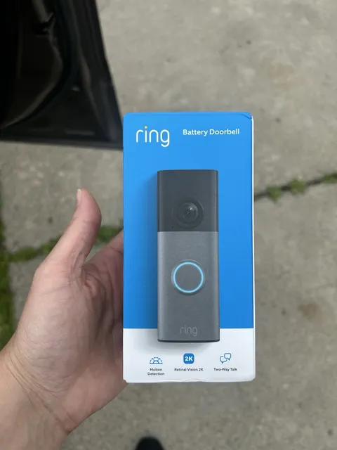 Ring Doorbell Camera Battery-Powered Security Camera