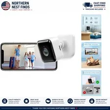 Easy-Install 2K Indoor Camera for Home Security - Works with Alexa & Google