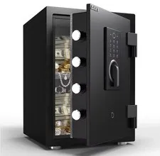 Fireproof Security Biometric Fingerprint Safe Box With Dual Alarm System