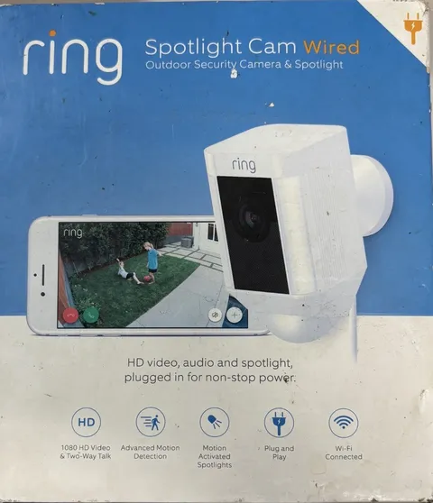 Ring Spotlight Cam Plus Wi-Fi Indoor/Outdoor Surveillance Camera