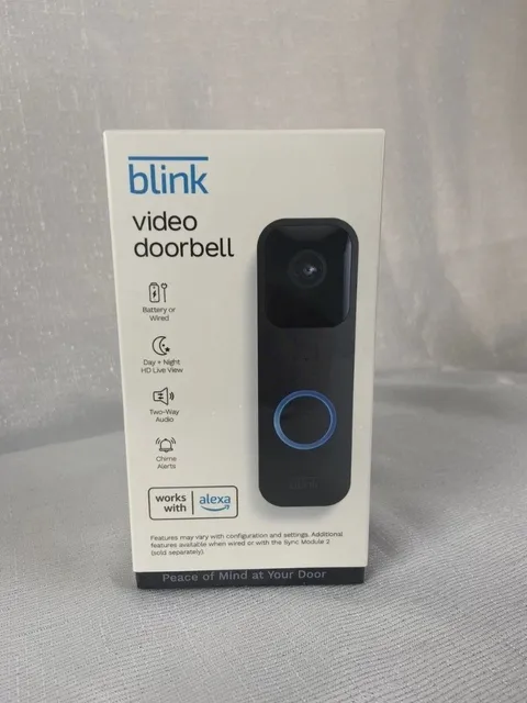 Blink Video Doorbell Day+Night Wired/Wireless Two way audio HD video Lithium New