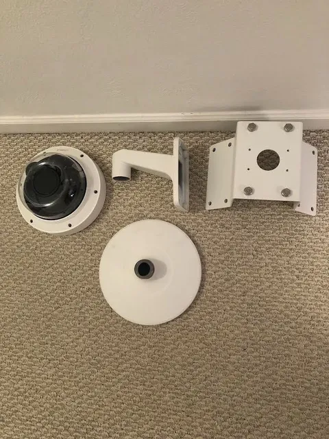 Hanwha Vision PNM-8082VT 6MP 3-Sensor Multidirectional Dome Camera & Mount Parts