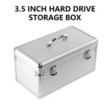 Hard Drives Case 3.5inch 10 Bay Protective HDD Storage Box Suitcase with Foam