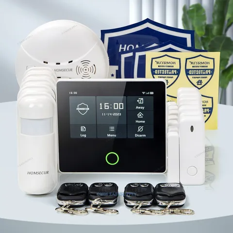 HOMSECUR Wireless WIFI 4G SMS Autodial LCD Burglar Intruder 4.3" Alarm System