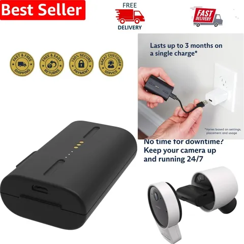Lightweight Rechargeable Camera Battery Pack - Compatible with Wireless Systems