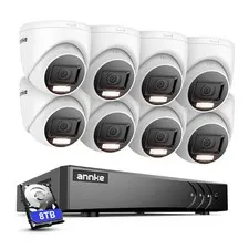 ANNKE 5MP Lite 8CH DVR 1080P CCTV Security Camera System AI Color Night Vision