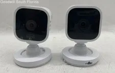 Blink Mini White Indoor Plug-In Smart Home Security Cameras 2 Pcs Not Tested