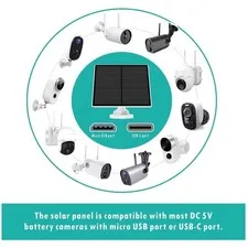 Solar Charger for Rechargeable Battery Camera x3