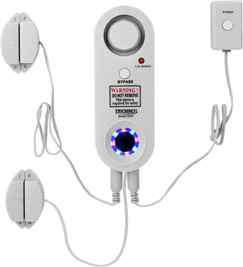 Strobe Safe Pool Alarm for Kids & Pets - 115dB, Weather Resistant, Easy Install