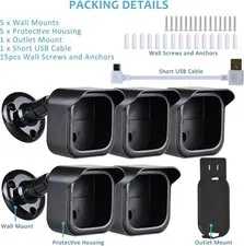 All New Blink Outdoor 4th & 3rd Gen Camera Mount Bracket5 Pack Full Weather P...