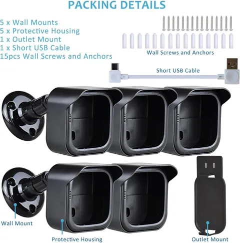 All New Blink Outdoor 4th & 3rd Gen Camera Mount Bracket5 Pack Full Weather P...