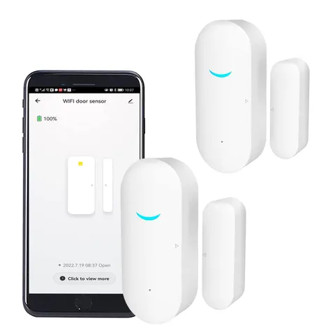 2 Pack Wireless WiFi Door Window Sensor Alarm For Home Security Smart Contact...