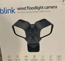 NEW Blink Wired Floodlight Camera HD Smart Security Cam Alexa Sealed - Black