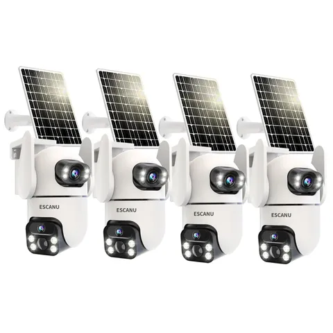 Security Cameras Wireless Outdoor with Dual Lens,Solar Cameras for Home Secur...