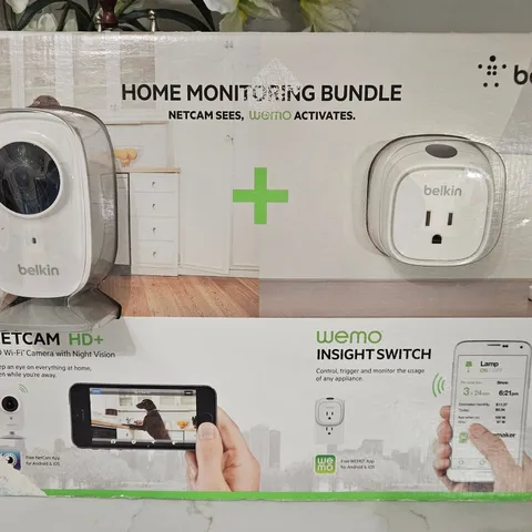 Belkin Home Monitoring Bundle with NetCam HD+ Wi-Fi Camera and Wemo Insight Swit