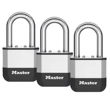 Master Lock Elite Padlock 51mm LS KA Triple Pack