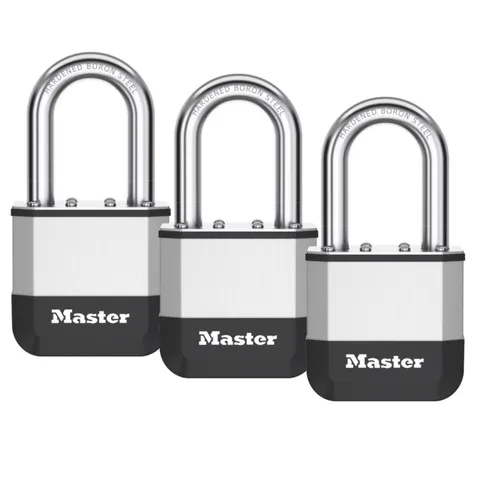 Master Lock Elite Padlock 51mm LS KA Triple Pack
