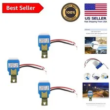 3-Piece 12V 10A Dusk Sensor Switch Set for Automatic Night Lighting Solutions