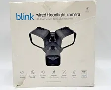 Blink Wired Floodlight Camera Black B0B5VLCL1N BFM00100UW New Open Box
