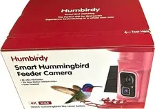 Humbirdy SH68 Smart Hummingbird Feeder Camera 4K Wi-Fi Solar AI Detection
