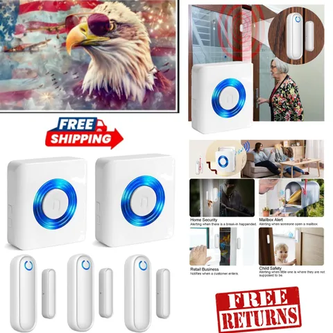 Customizable Wireless Door Alarm for Dementia Patients - 3 Sensors & 2 Receivers