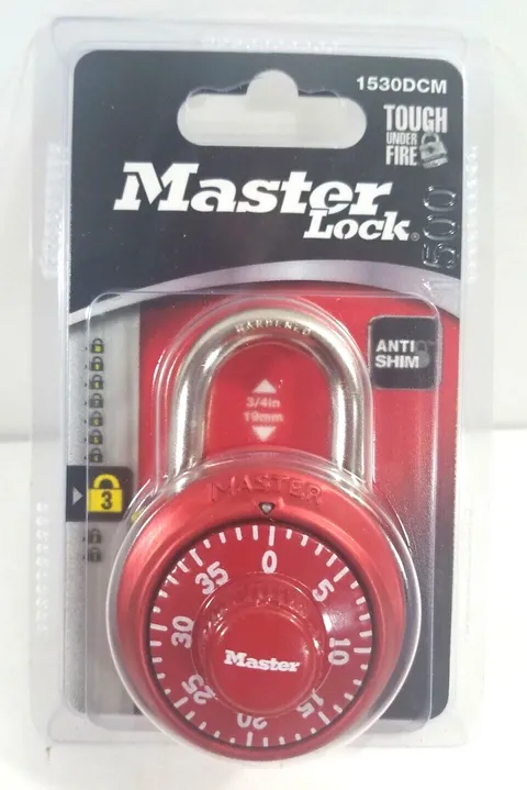 Master Lock RED Anti Shim School Gym Locker Tool Box Workshop Home Office NEW