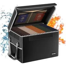 Portable Fireproof Document Storage Case, Home Office Safe