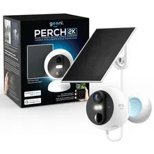 Geeni Perch 3MP 2K Solar Security Camera Wireless Outdoor Night Vision IP65