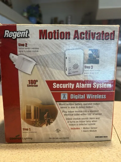 Regent Motion activated security alarm digital 180°  wireless NEW