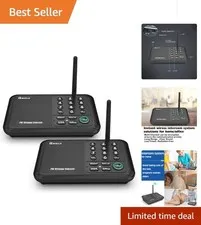 5280 Feet Wireless Intercom System - 10 Channels for Home & Office Communication