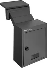through the Wall Drop Box Deposit Safe 12.5X6.3X16.9, Rainproof Heavy Duty Steel