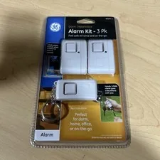 GE Personal Security Dorm/Apartment Kit Door Stop Window/Door Keychain Alarms 