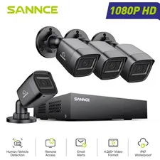 1080P Security Camera System 8CH Home Surveillance DVR and 4PCS 1080P Weatherpro