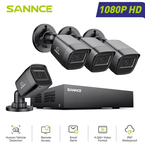 1080P Security Camera System 8CH Home Surveillance DVR and 4PCS 1080P Weatherpro