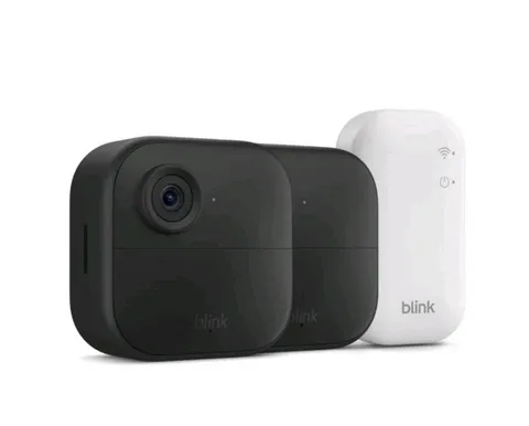 Blink Outdoor 4 (4 Gen) Wireless Cam + Sync Module, 2 Cameras + 1 Extra Cam Incl