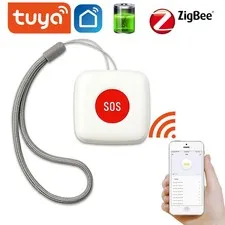 TUYA ZigBee SOS Button Sensor AlarmEmergency Switch Work withTuya Zigbee hub App
