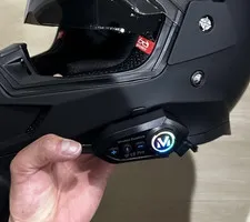 Motorcycle Helmet Bluetooth Headset 2 Way Intercom Wireless Speakers Mic