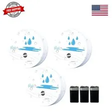 3 Pack Water Leak Detectors for Home | Water Sensor Alarm Leak Detector, 100d...