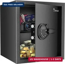 Bonsaii Security Safe Box,1.2 Cubic Feet Large Document Safe Box,New Type of Dig