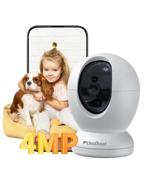 4MP Indoor Security Camera 360 Pet Camera Indoor Baby Monitor with Phone App