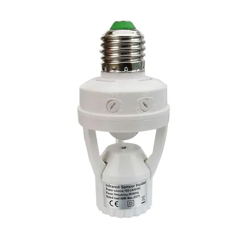 E26/E27 Motion Sensor Light Socket Adapter - Easy Install for Indoor Lighting