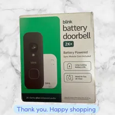 Blink - Battery Black Doorbell 2K+ Sync Module Core Wireless Video NEW SHIPPING