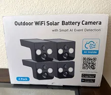 Outdoor WiFi Solar Security Camera Wireless Battery